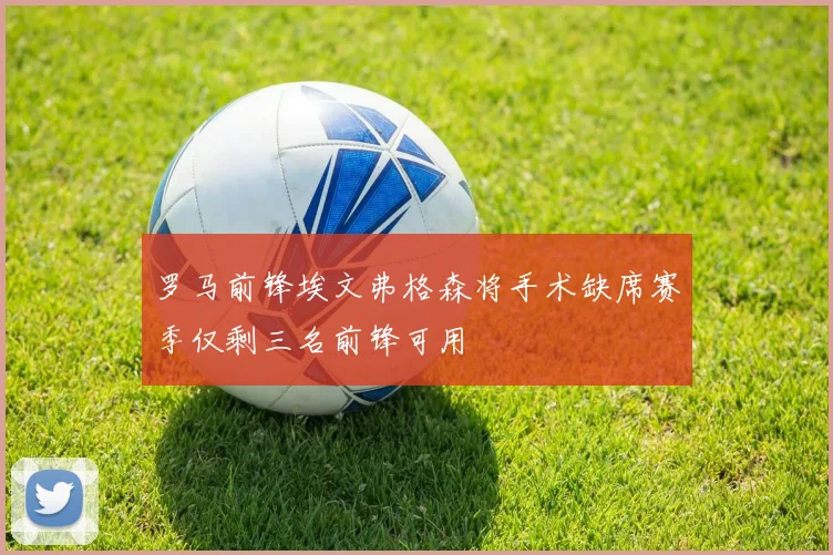罗马前锋埃文弗格森将手术缺席赛季仅剩三名前锋可用