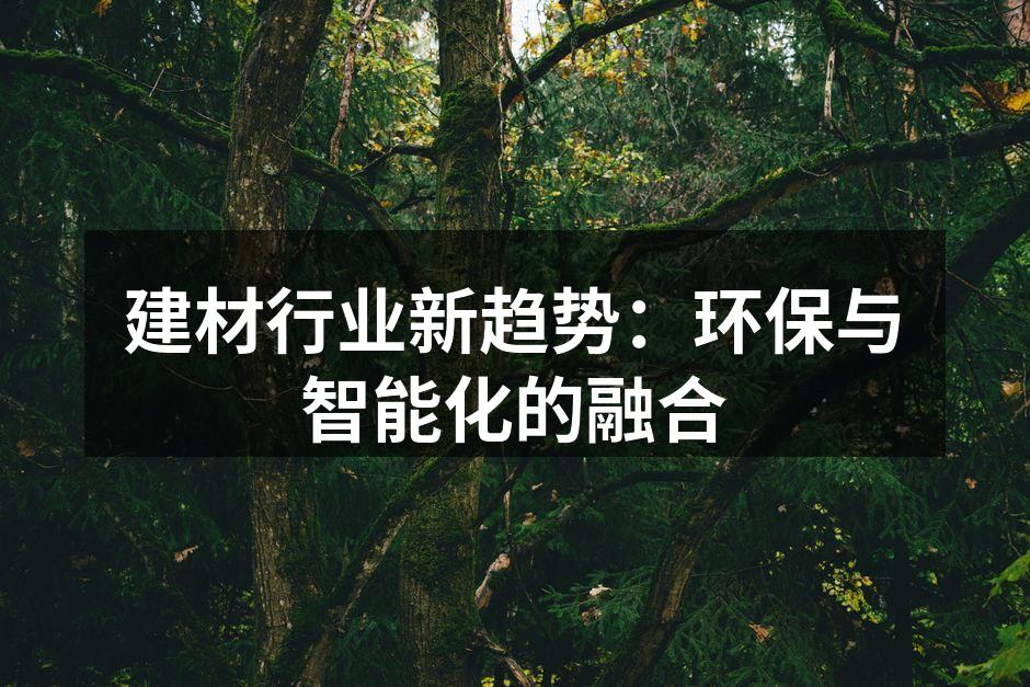 建材行业新趋势：环保与智能化的融合